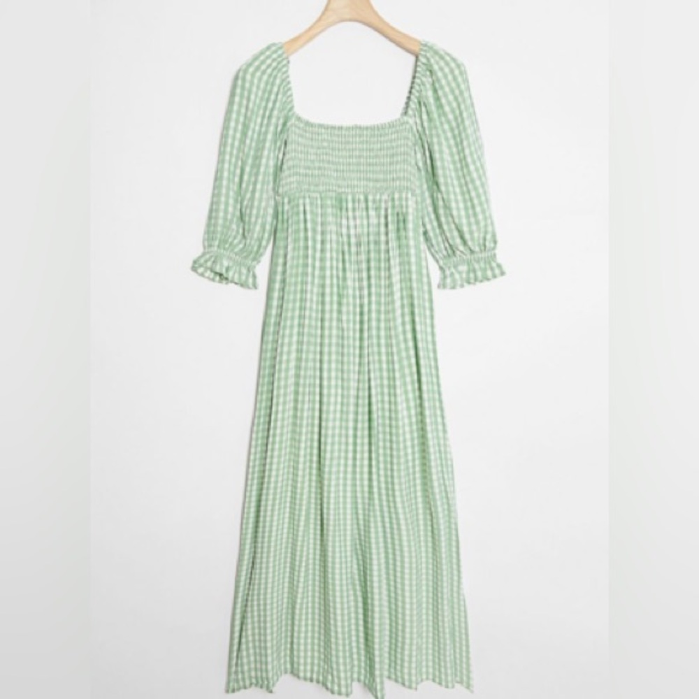 Faithful The Brand green gingham dress